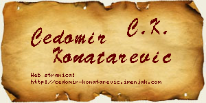 Čedomir Konatarević vizit kartica
